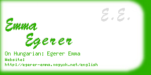 emma egerer business card